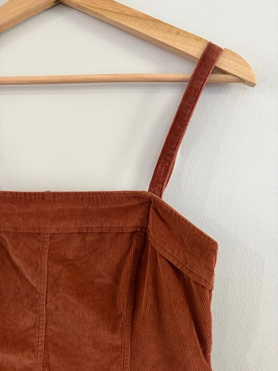 Hollister Rust Corduroy Strap Mini Dress - Picture 2 of 3